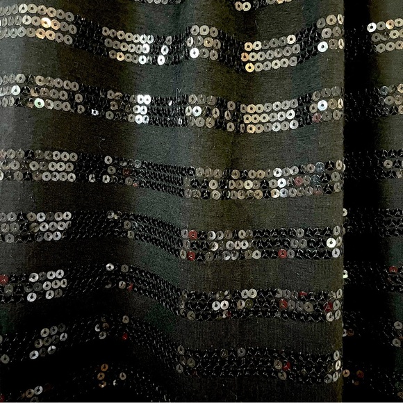 KRAFTY Razor Back Sequined Embellished Dress in Black - Picture 4 of 6